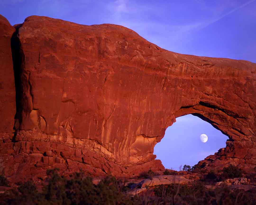 South Window Moonrise #3, Arches, Utah, USA, 2001