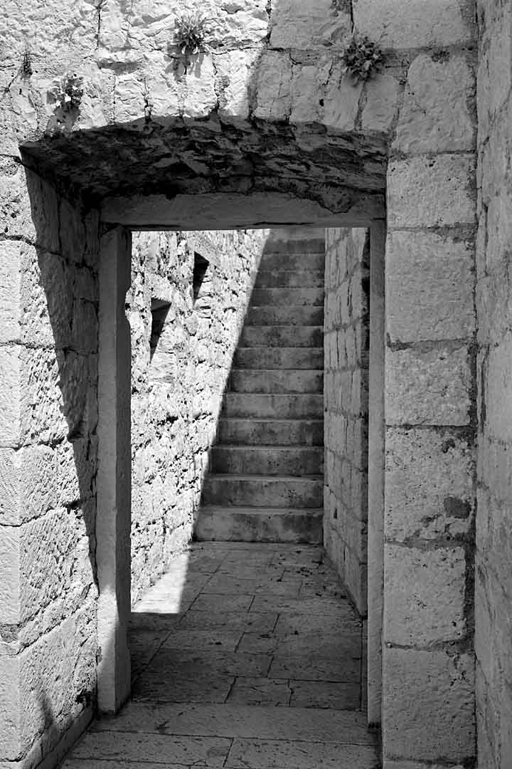 Doorway at Fortress Spanjol, Hvar, Croatia, 2003