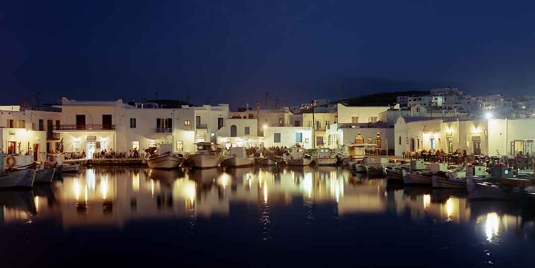 Naoussa Harbor Night #6, Paros, Greece, 2002