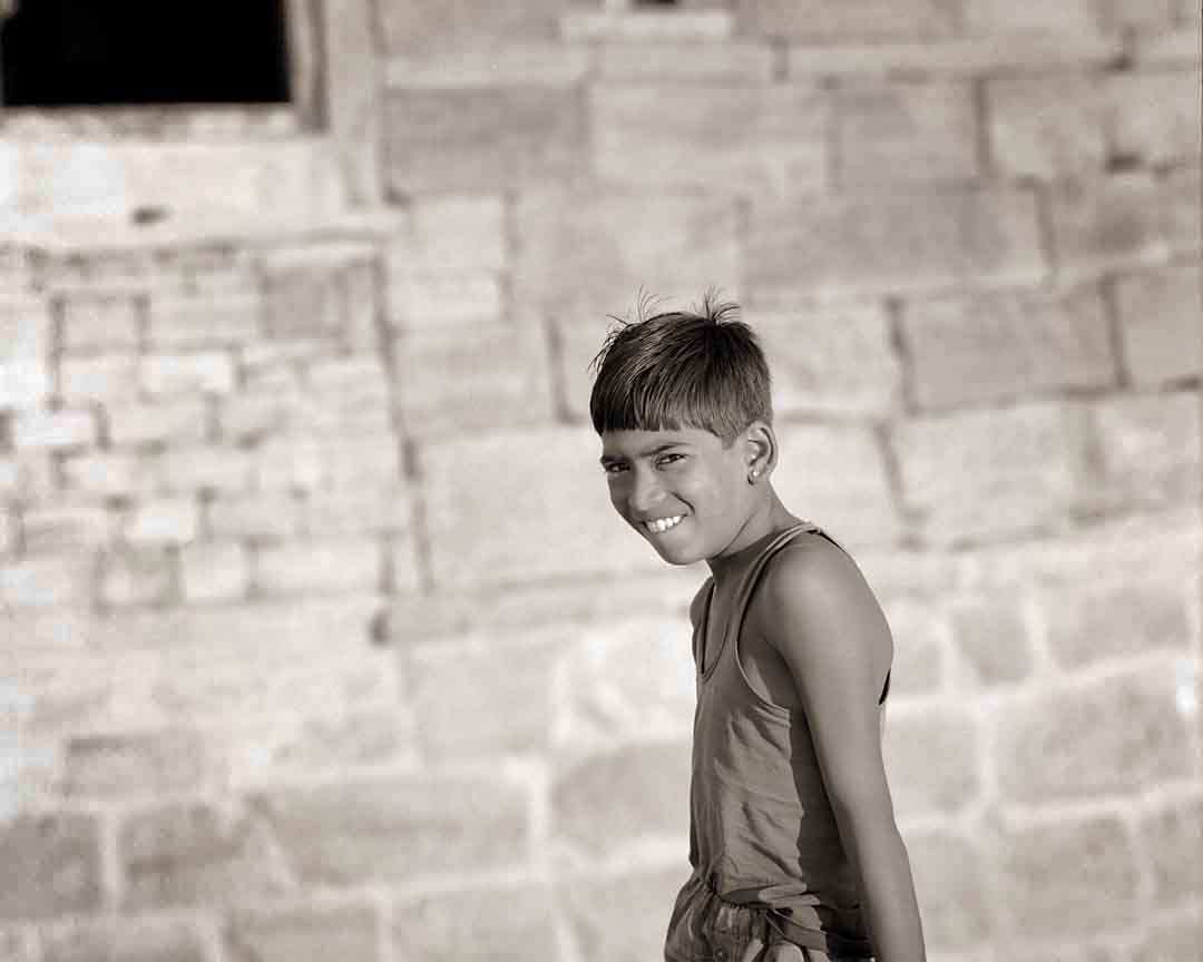 Boy on Wall #1, Jaisalmer, India, 2005