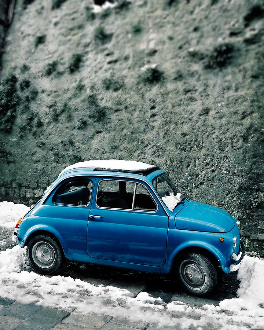 Blue car #2, Montepulciano, Italy, 2008
