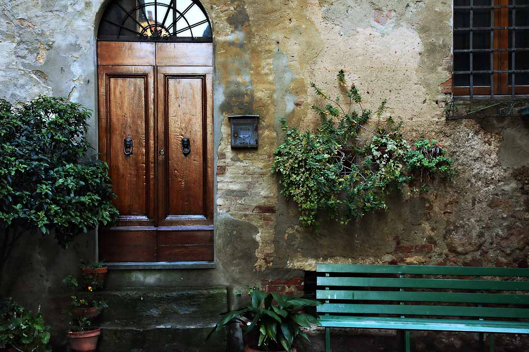 House and bench #1, Pienza, Italy, 2008