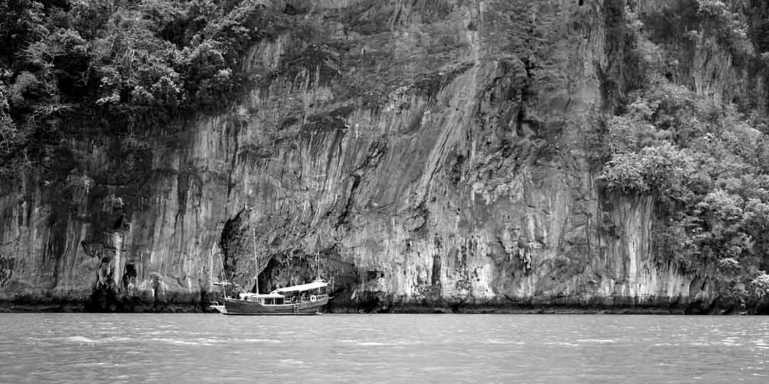 Anchoring Below the Cliffs, Ao Phang-Nga, Thailand, 2004